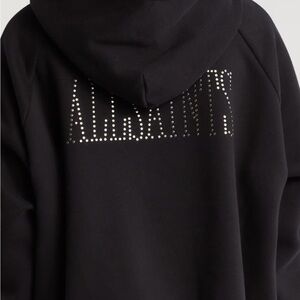 All Saints Black Sweatshirt hoodie oversized studded